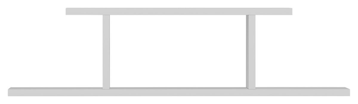 Wandregal Atlantic - Weiß, Design, Holzwerkstoff (90/23,2/19,6cm) - MID.YOU