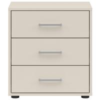 Nachtkästchen Smart IIi Kaschmir, 3 Laden,b:50cm - Kaschmir/Weiß, KONVENTIONELL, Holzwerkstoff (50/54/35cm)