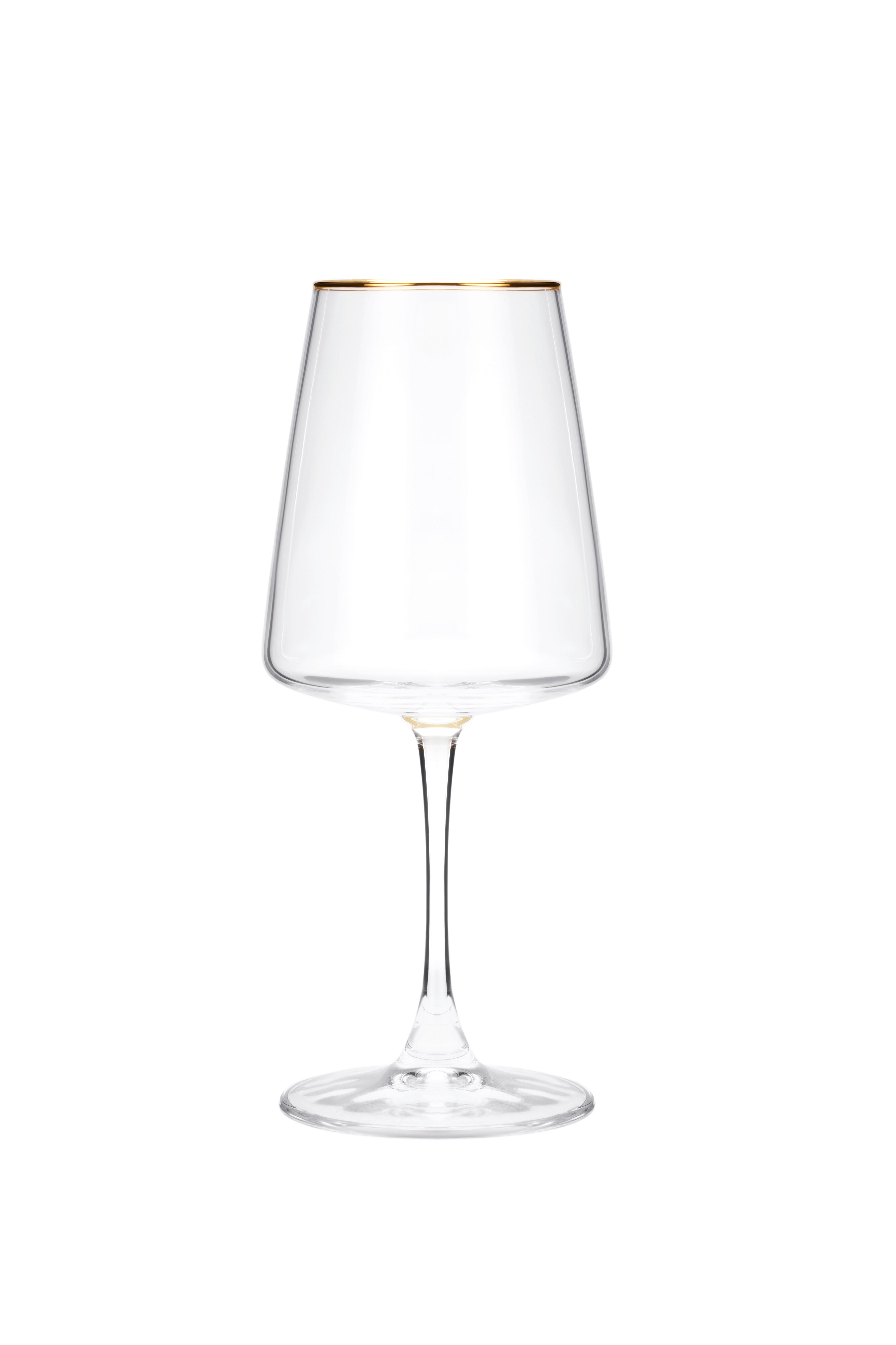 Weißweinglas Winona - Klar/Goldfarben, Basics, Glas (6/20.5cm) - Luca Bessoni