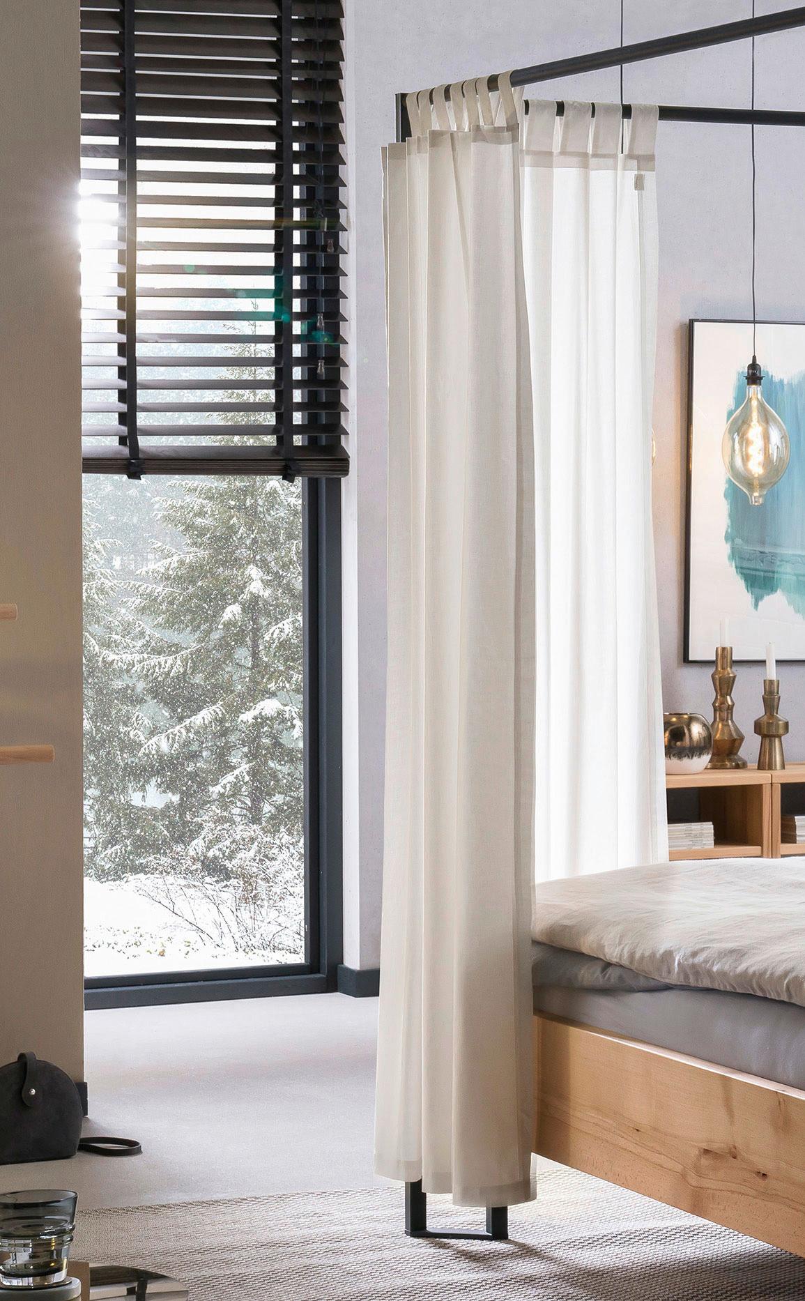 Bettvorhang Curty, Weiß B: 272 Cm - Weiß, Design, Textil (272/185cm) - Hasena