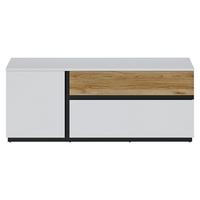 Tv-element Novena Alpinweiß B: 160,2 Cm - Eichefarben/Schwarz, Trend, Holzwerkstoff (160/63/40cm)