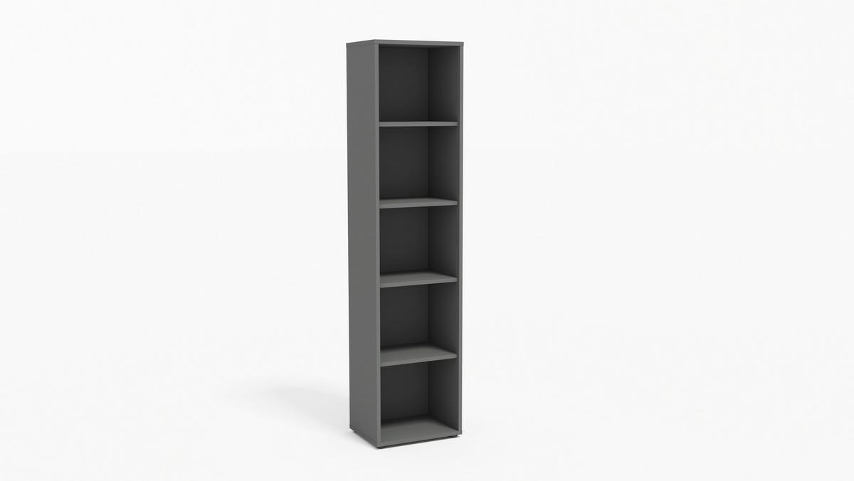 AKTENSCHRANK OFFICE EDITION - SW SET 4 - Anthrazit/Weiß, MODERN, Holzwerkstoff (128,5/185,6/33cm) - MID.YOU