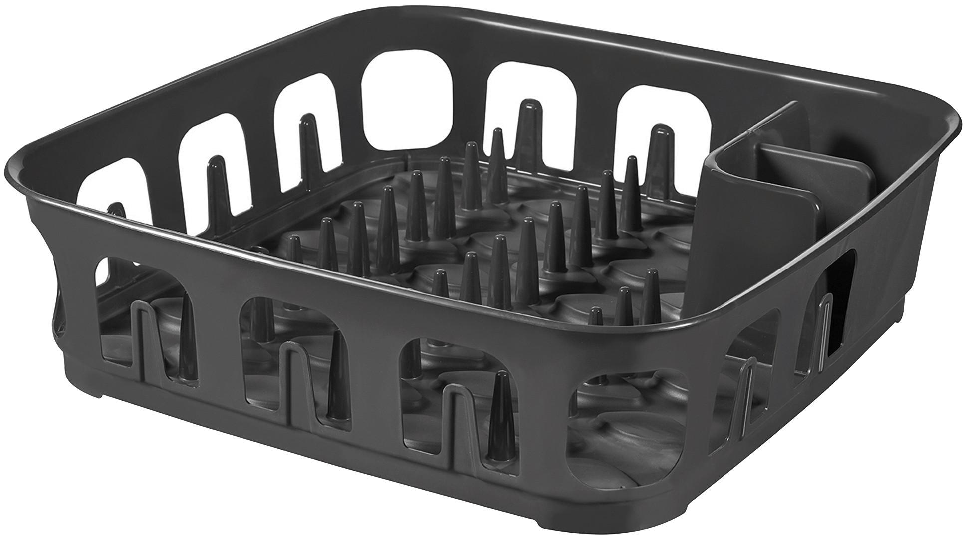 Edényszárító Kosár Essentials - sötétszürke, műanyag (39,1/39,1/10,9cm)