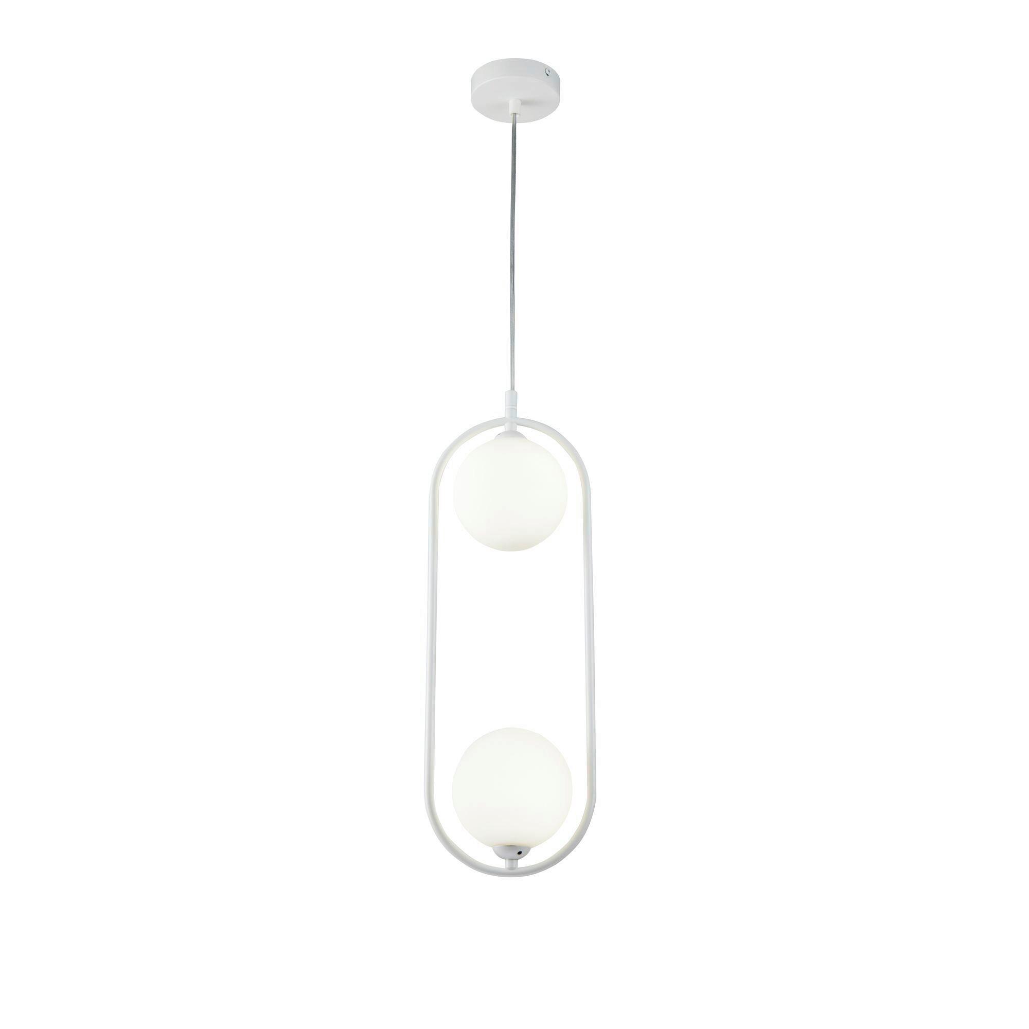 Pendelleuchte Ring - Weiß, Trend, Glas/Metall (17/12/48cm) - MAYTONI
