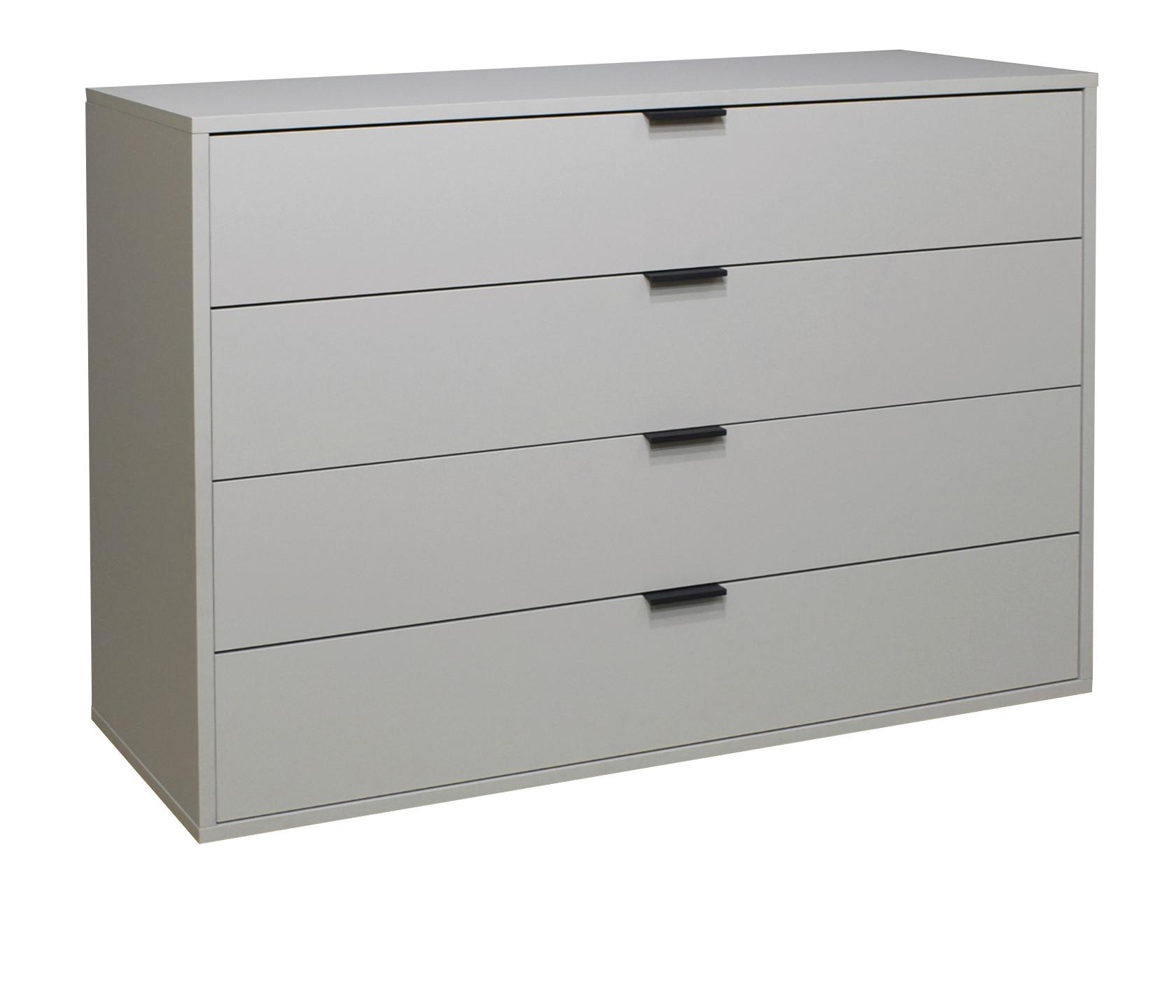 Komoda Bounty - šedá/antracitová, Moderní, kov/kompozitní dřevo (119/87/45cm) - Premium Living