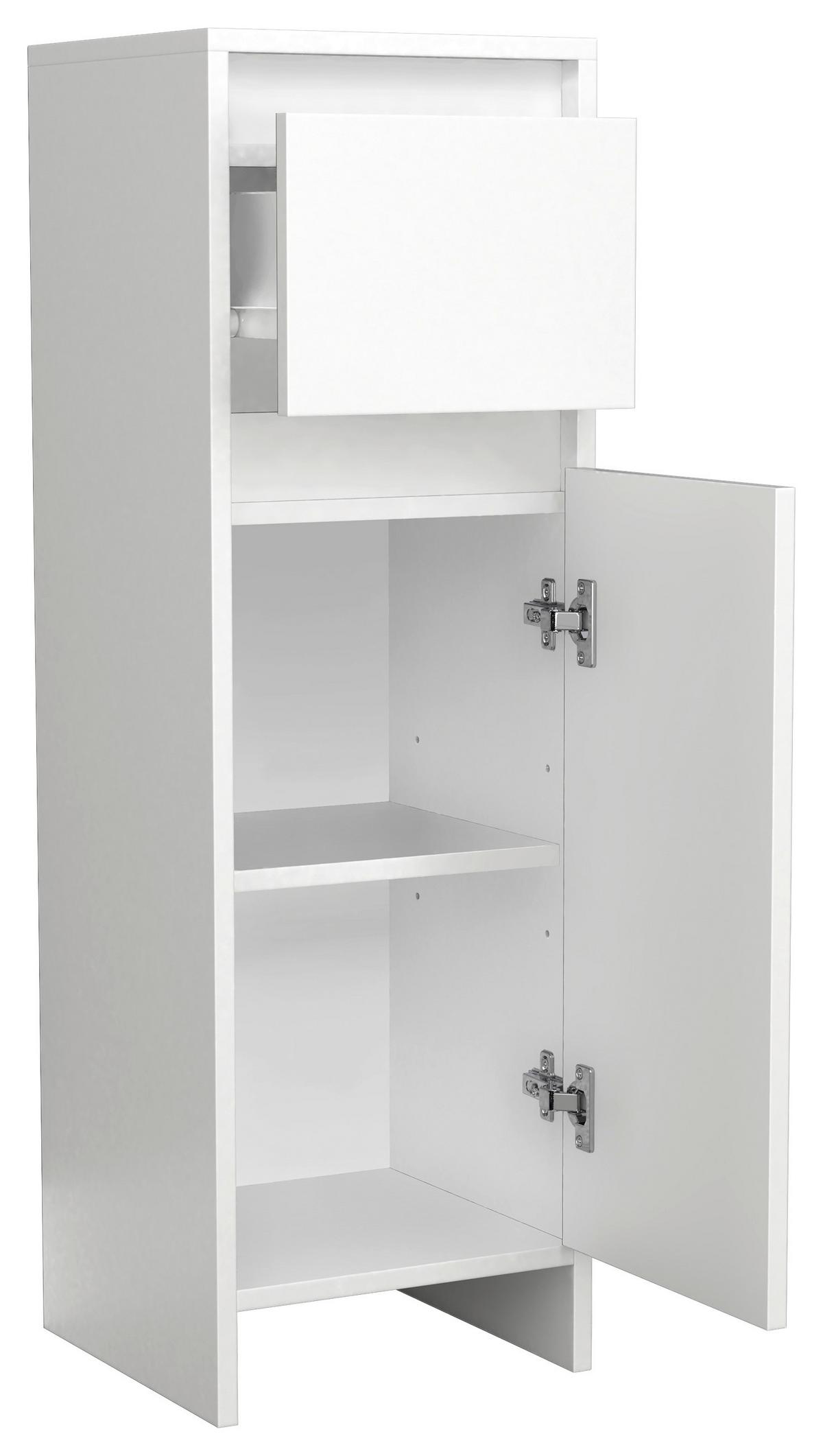 Highboard Malira Weiß B: 30 cm - Weiß, MODERN, Holzwerkstoff (30/95/30cm) - MID.YOU