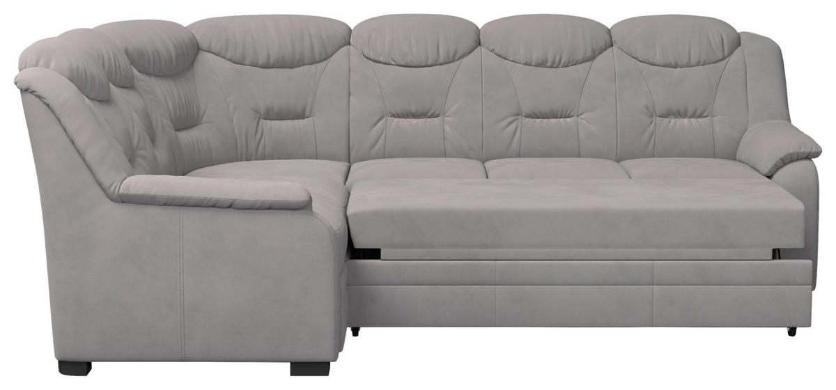 Ecksofa Marcus - Hellgrau/Schwarz, Basics, Textil (211/263cm) - MID.YOU