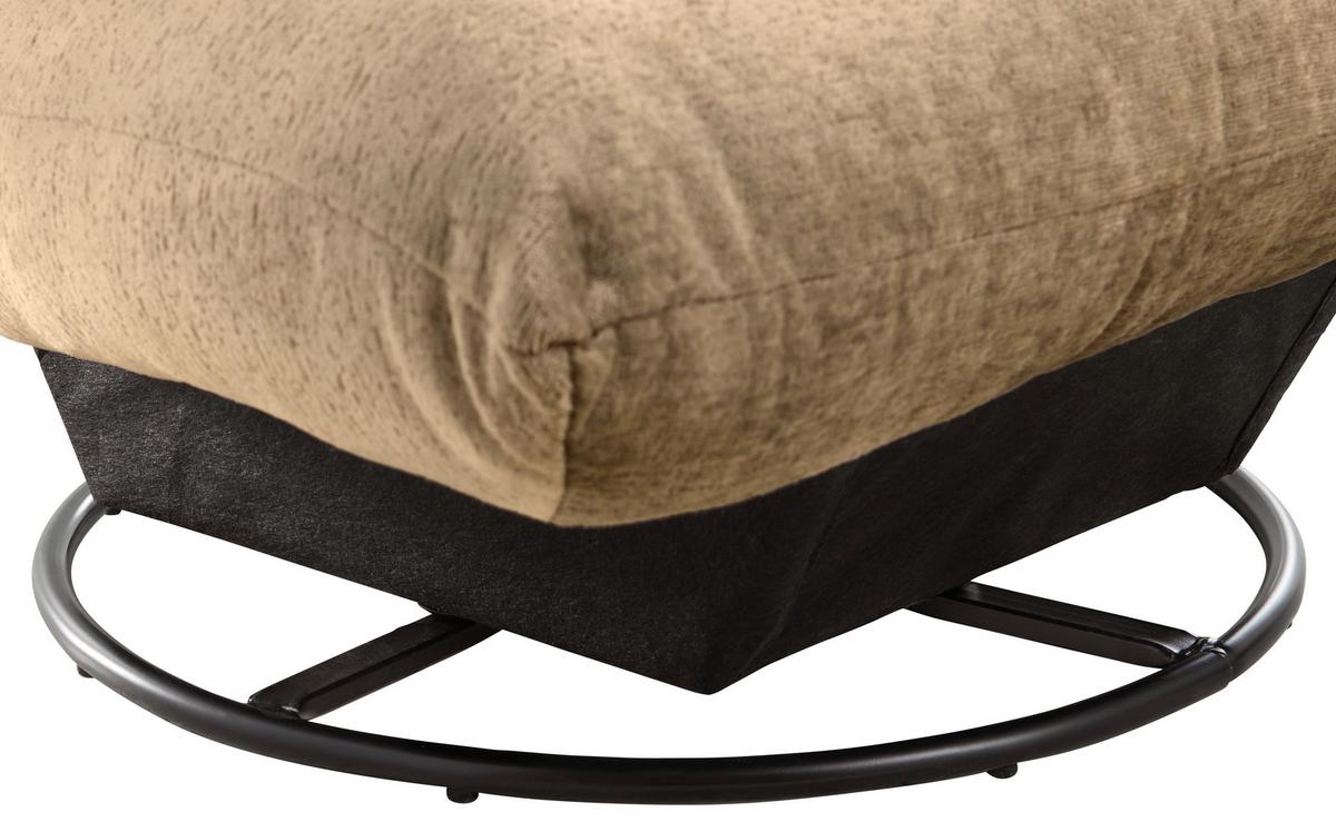 Relaxsessel Cremona Polyester Hellbraun - Hellbraun/Schwarz, Design, Textil (100/78/96cm) - Livetastic