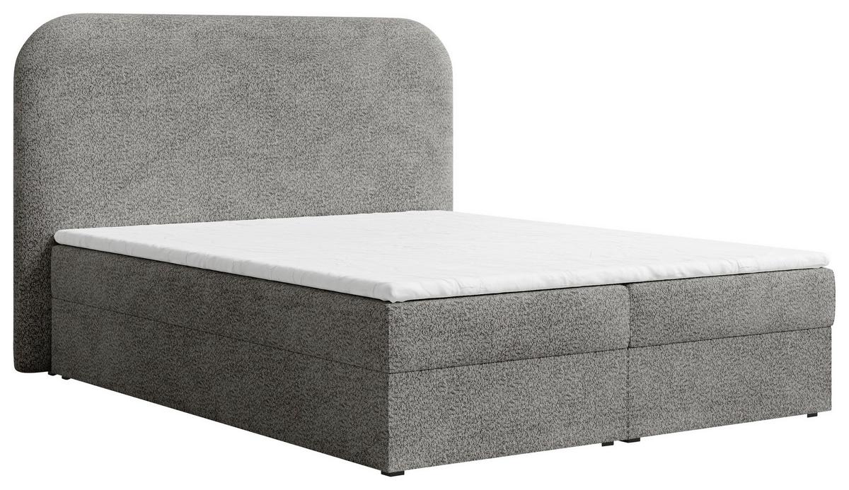 BOXBETT London Anthrazit 160x200cm - Anthrazit/Schwarz, MODERN, Holz/Kunststoff (160/200cm) - MID.YOU