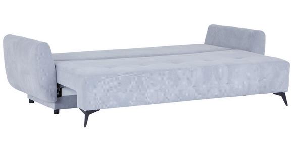 3-Sitzer Sofa Schlaffunktion Costa mit Bettkasten/Zierkissen - Hellgrau/Schwarz, MODERN, Kunststoff/Textil (230/90/92cm) - Luca Bessoni
