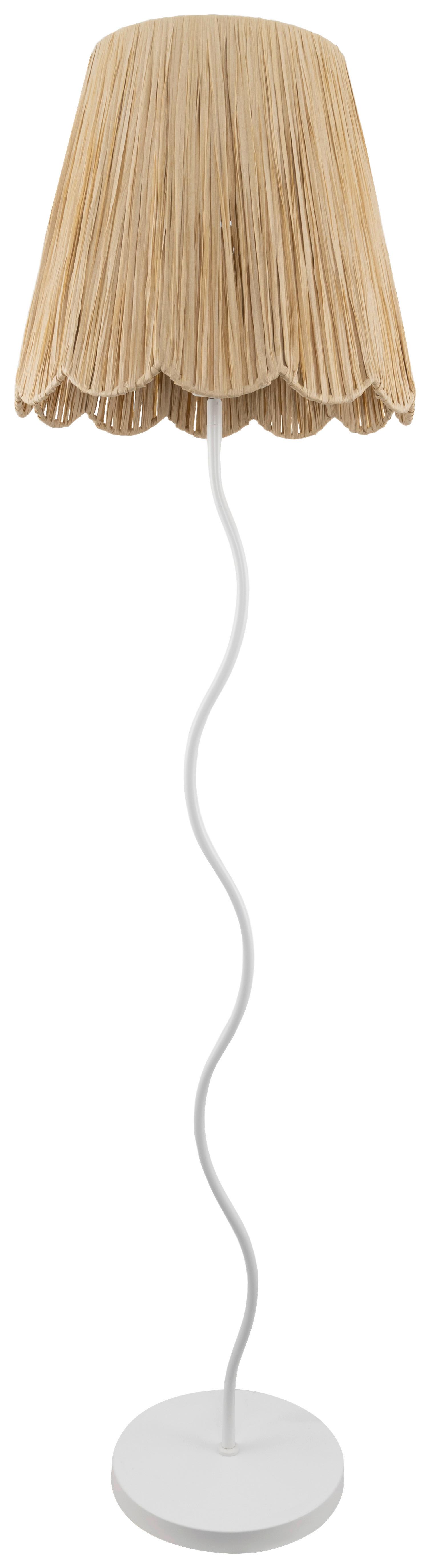 Stehleuchte, E27 Flock - Naturfarben/Weiß, KONVENTIONELL, Papier/Metall (40/155cm)