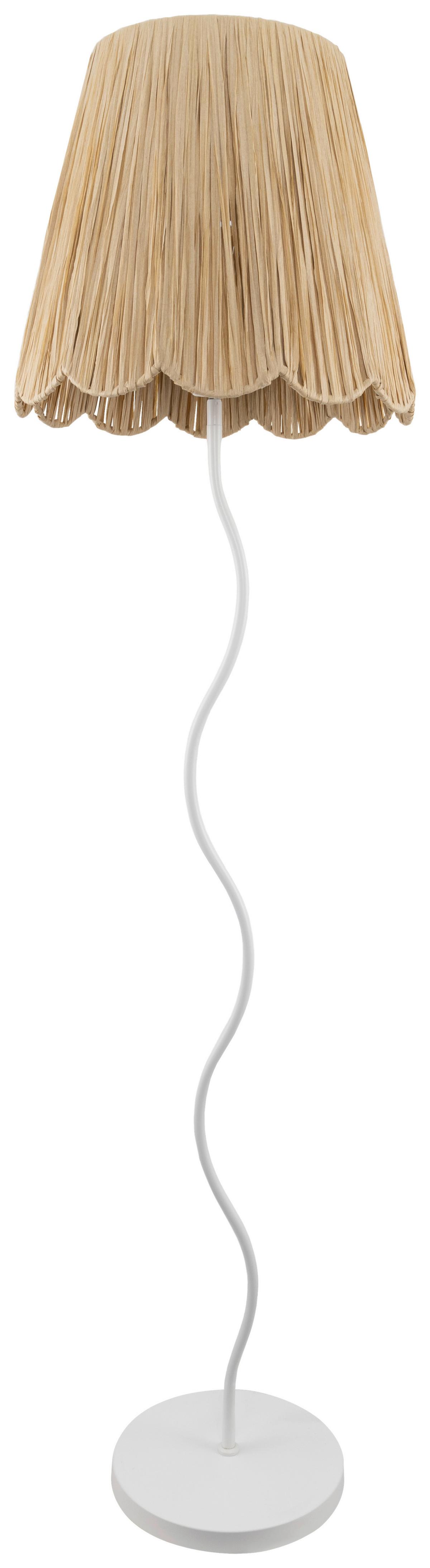 Stehleuchte, E27 Flock - Naturfarben/Weiß, KONVENTIONELL, Papier/Metall (40/155cm)
