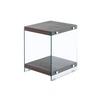 Beistelltisch Mit Ablage Elementary Hellbraun - Klar/Hellbraun, Basics, Glas/Holzwerkstoff (35/35/45cm) - Kayoom