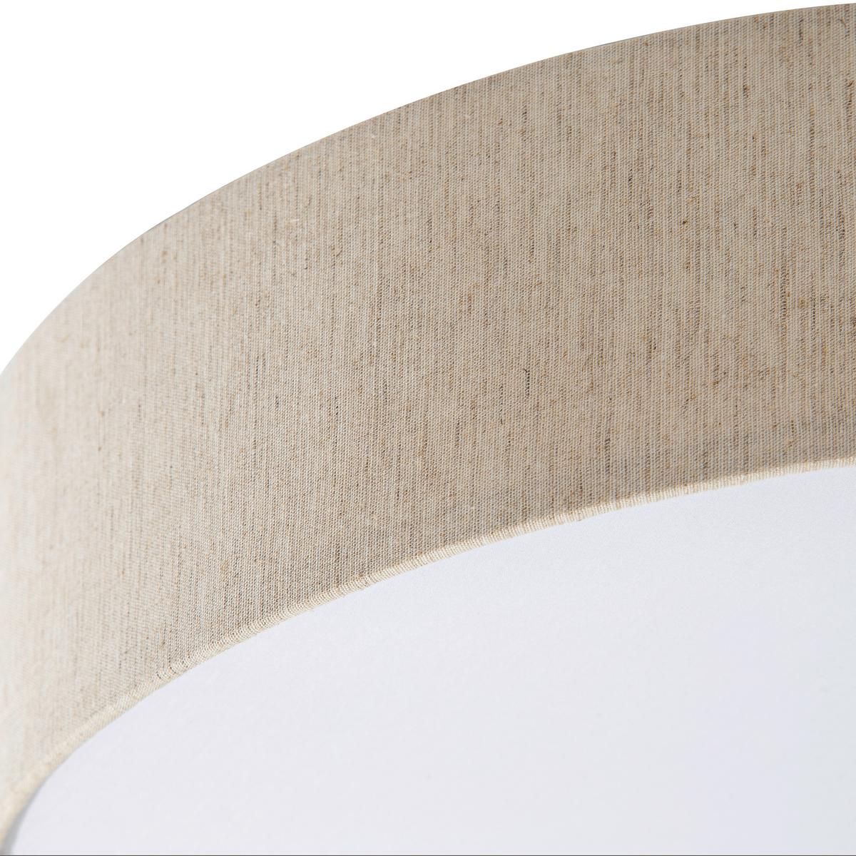 LED-Deckenleuchte 60930119 Conny - Beige/Weiß, KONVENTIONELL, Kunststoff/Textil (50/18cm)
