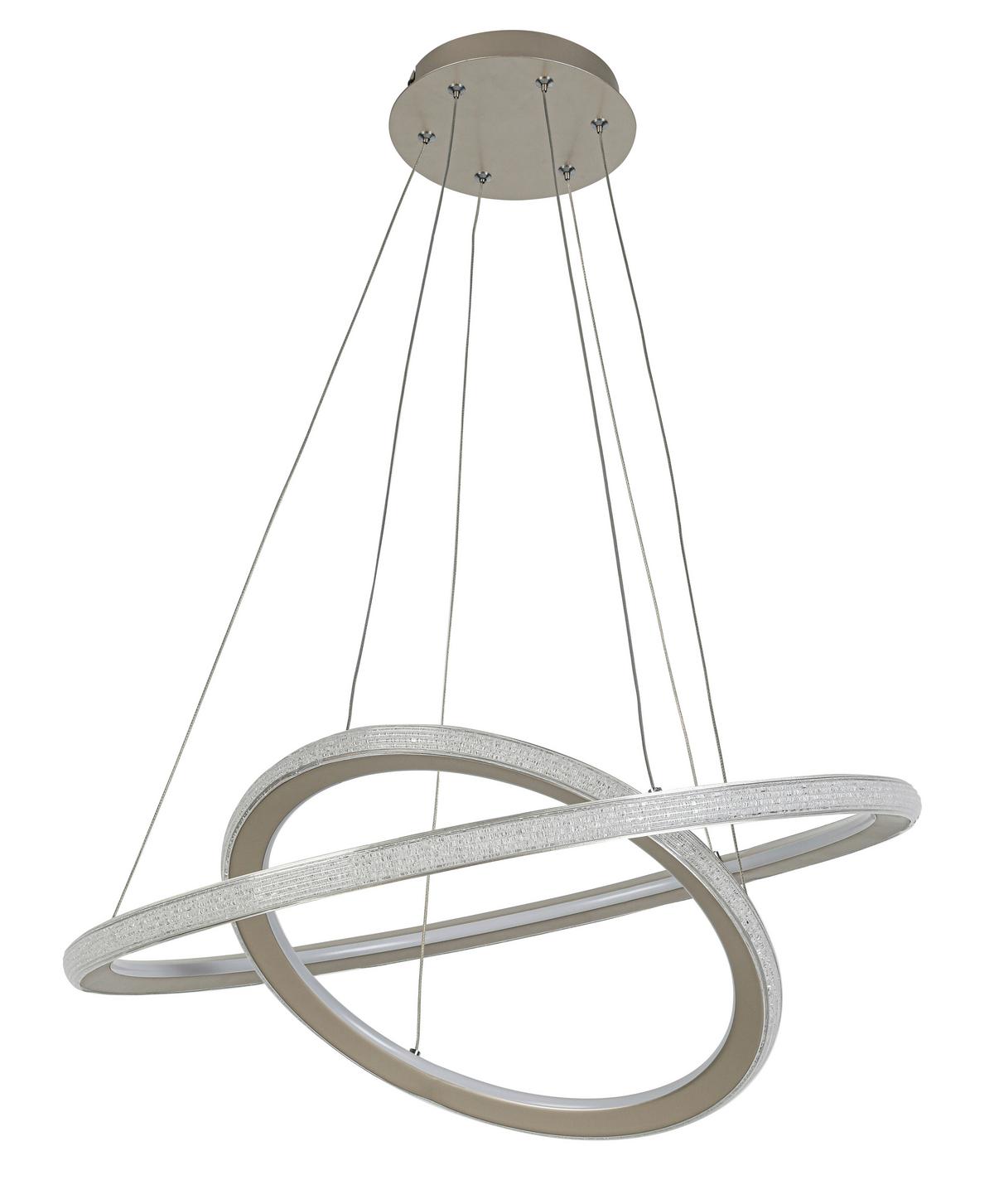 LED-Hängeleuchte Caprice - Champagner, Basics, Kunststoff/Metall (61/120cm) - Luca Bessoni