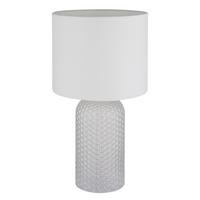 Tischleuchte Sofia Weiß D: 26,5 cm - Weiß, Basics, Glas/Kunststoff (26,5/50cm) - Globo