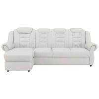 Ecksofa Boston Weiß Lederlook - Schwarz/Weiß, KONVENTIONELL, Textil (165/262cm) - Livetastic