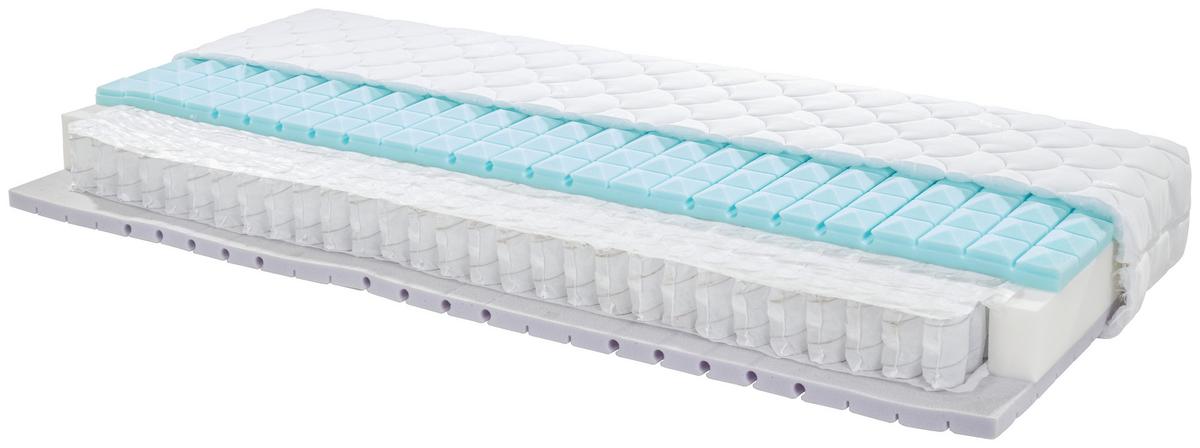 Taschenfederkernmatratze Kairo 140x200 Cm H2/h3 H: 23 Cm - Weiß, Textil (140/200cm)
