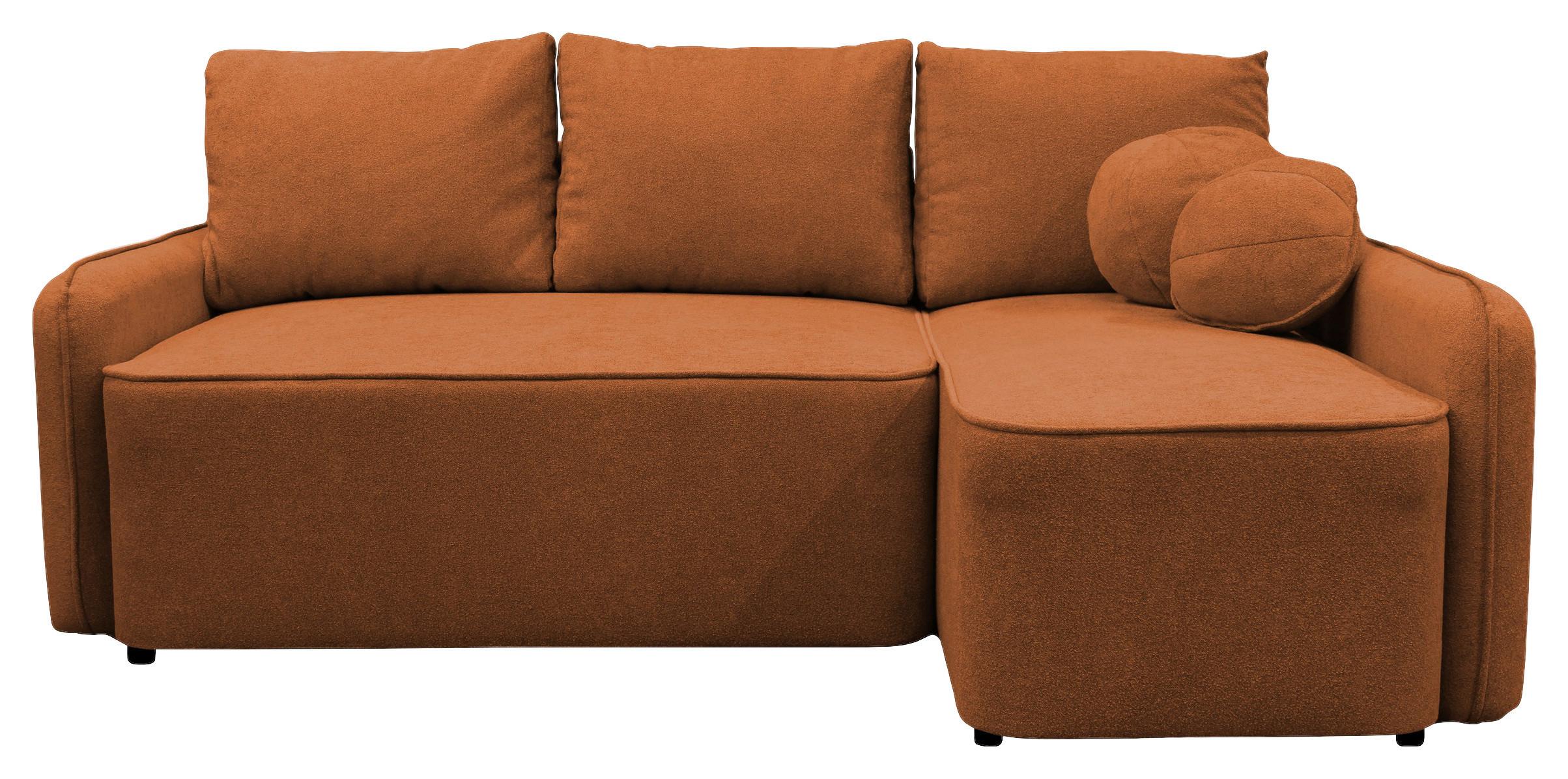 Ecksofa Fancy Rostfarben 209x143 Cm - Rostfarben/Schwarz, Design, Textil (209/143cm) - MID.YOU