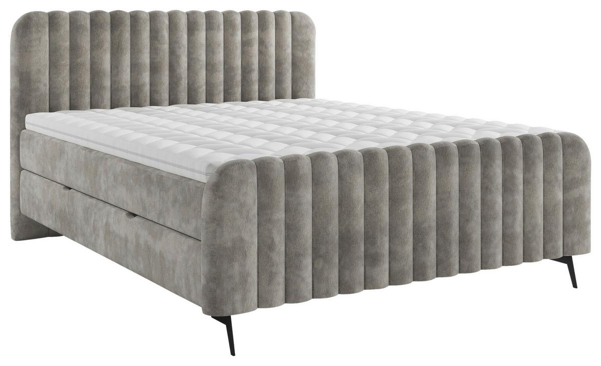 Boxbett Liam K - Schwarz/Braun, MODERN, Holz/Holzwerkstoff (160/200cm) - MID.YOU