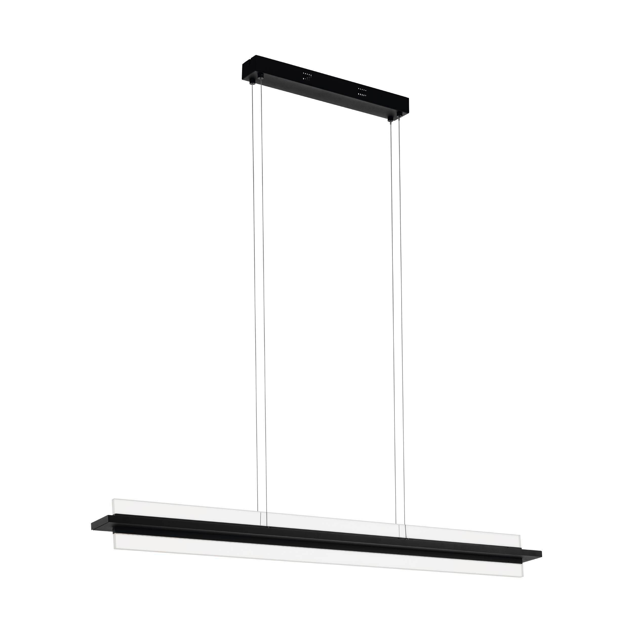 Hängeleuchte 98495* Spadafora - Klar/Schwarz, Design, Kunststoff/Metall (116/8/110cm) - Eglo
