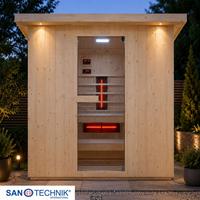 INFRAROTKABINE Lahti Holzfarben B: 181,5 cm - Fichtefarben, KONVENTIONELL, Holz (198/181,5/202,2cm) - Sanotechnik
