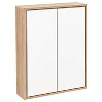 Spiegelschrank Finn 2-Türig BxHxT: 60x75x18,5 cm Eiche - Eichefarben, MODERN, Glas/Holzwerkstoff (60/75/18,5cm) - MID.YOU