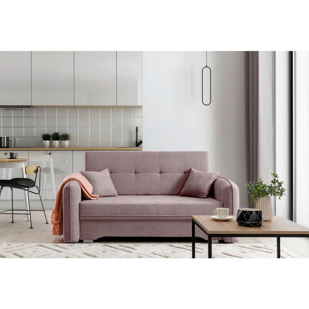 Schlafsofa Laine Rosa, B: 155 cm