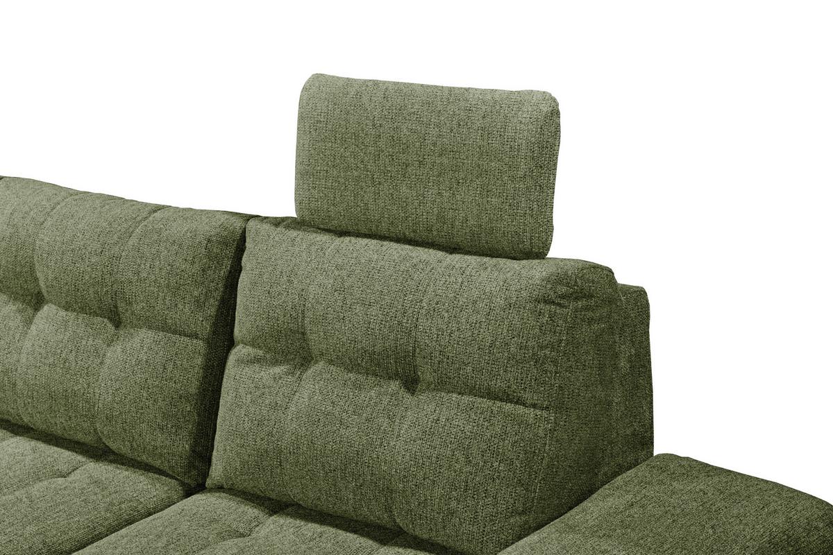 Wohnlandschaft Durban U Olivgrün U: 218/324/170 Cm - Schwarz/Olivgrün, KONVENTIONELL, Textil (218/324/170cm) - MID.YOU