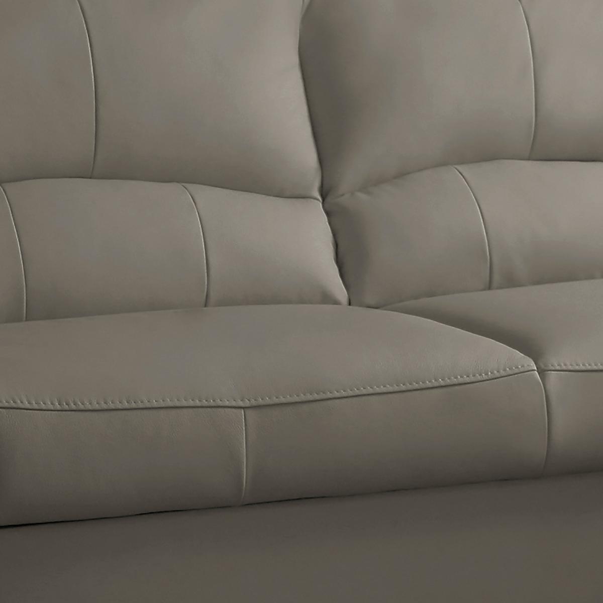 Ecksofa Tilo Schlammfarben S: 227 cm - Schlammfarben/Schwarz, Design, Leder/Textil (227/168cm) - Livetastic