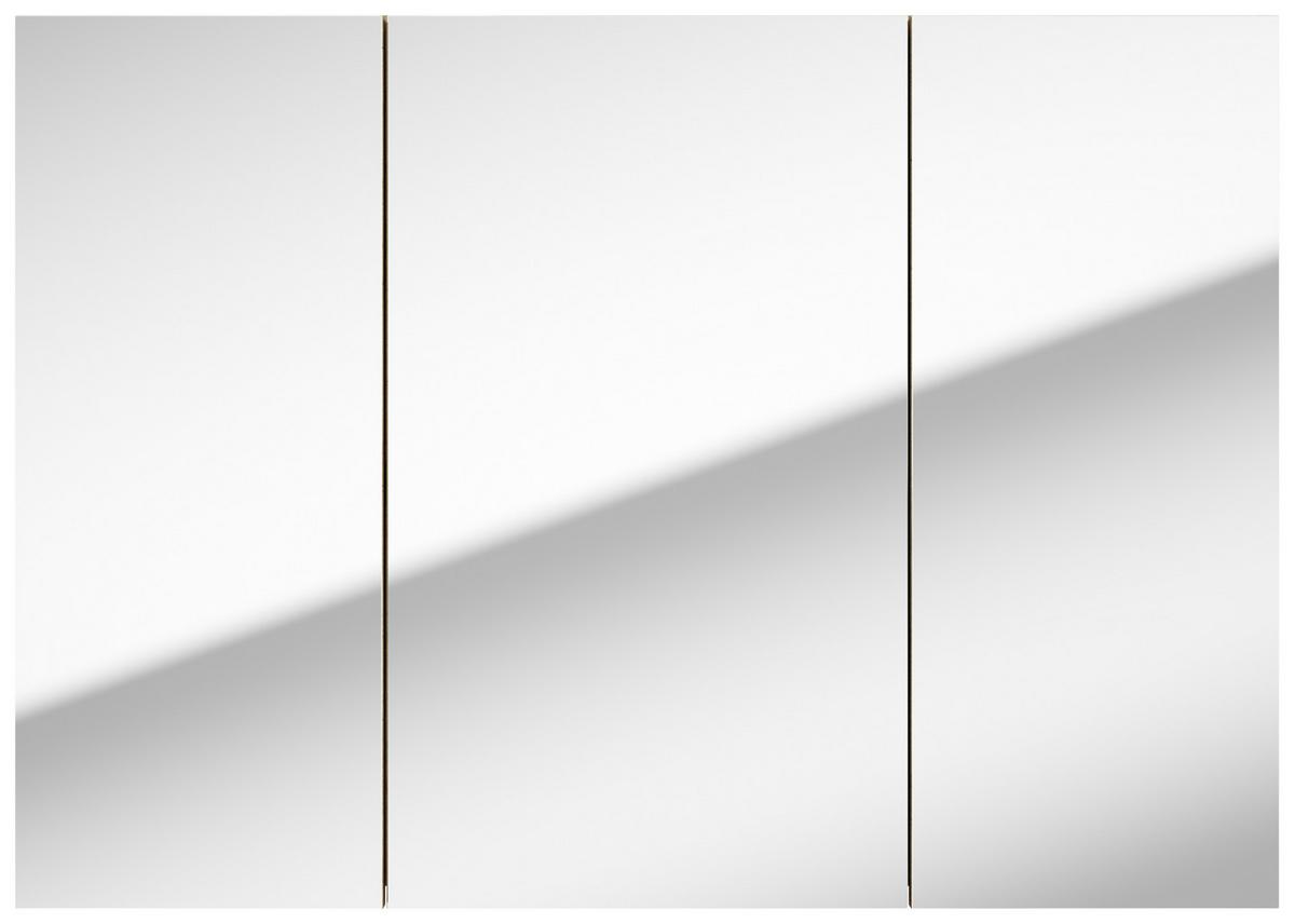 Spiegelschrank Locca Sps BxHxT: 85x60x15 cm Eiche Dekor - Eichefarben/Erlefarben, KONVENTIONELL, Glas/Holzwerkstoff (85/60/15cm) - MID.YOU