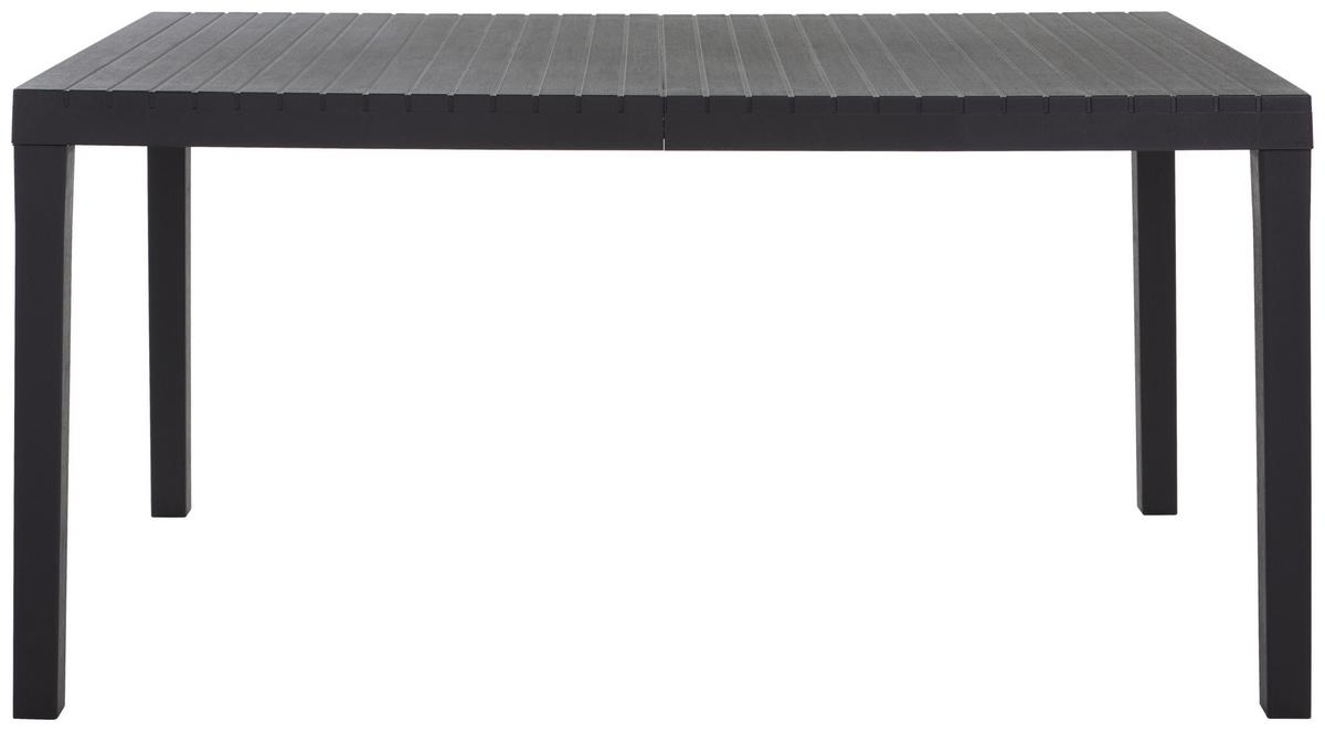 Gartentisch ausziehbar Indo Kunststoff L 150-220 cm - Anthrazit, Basics, Kunststoff (150-220/90/72cm) - Ambia Garden