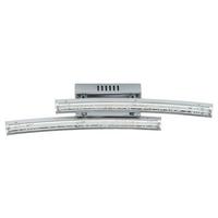 LED-Wandleuchte Pertini 2-Flammig - Chromfarben/Transparent, MODERN, Kunststoff/Metall (33cm)