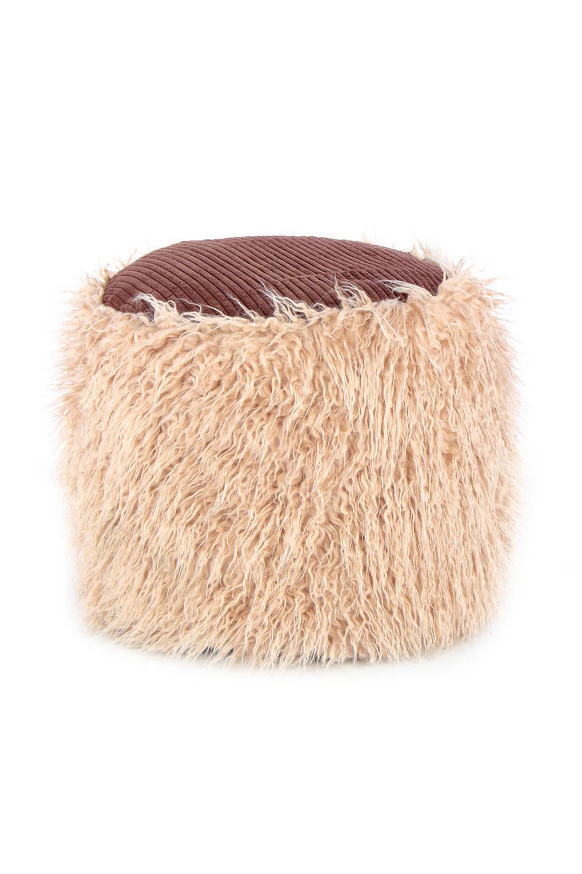 Pouf Beige Dxh: 45x38 Cm - Beige, Basics, Kunststoff (45/38/45cm) - Kayoom
