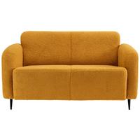 2-sitzer-sofa Marone Gelb Teddystoff - Gelb/Schwarz, MODERN, Textil (140/76/90cm) - Livetastic