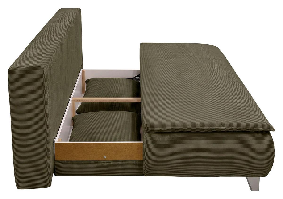 Boxspringová pohovka MONA, olivovozelený menčester - olivovozelená, Modern, textil (208/100/106cm) - Mömax