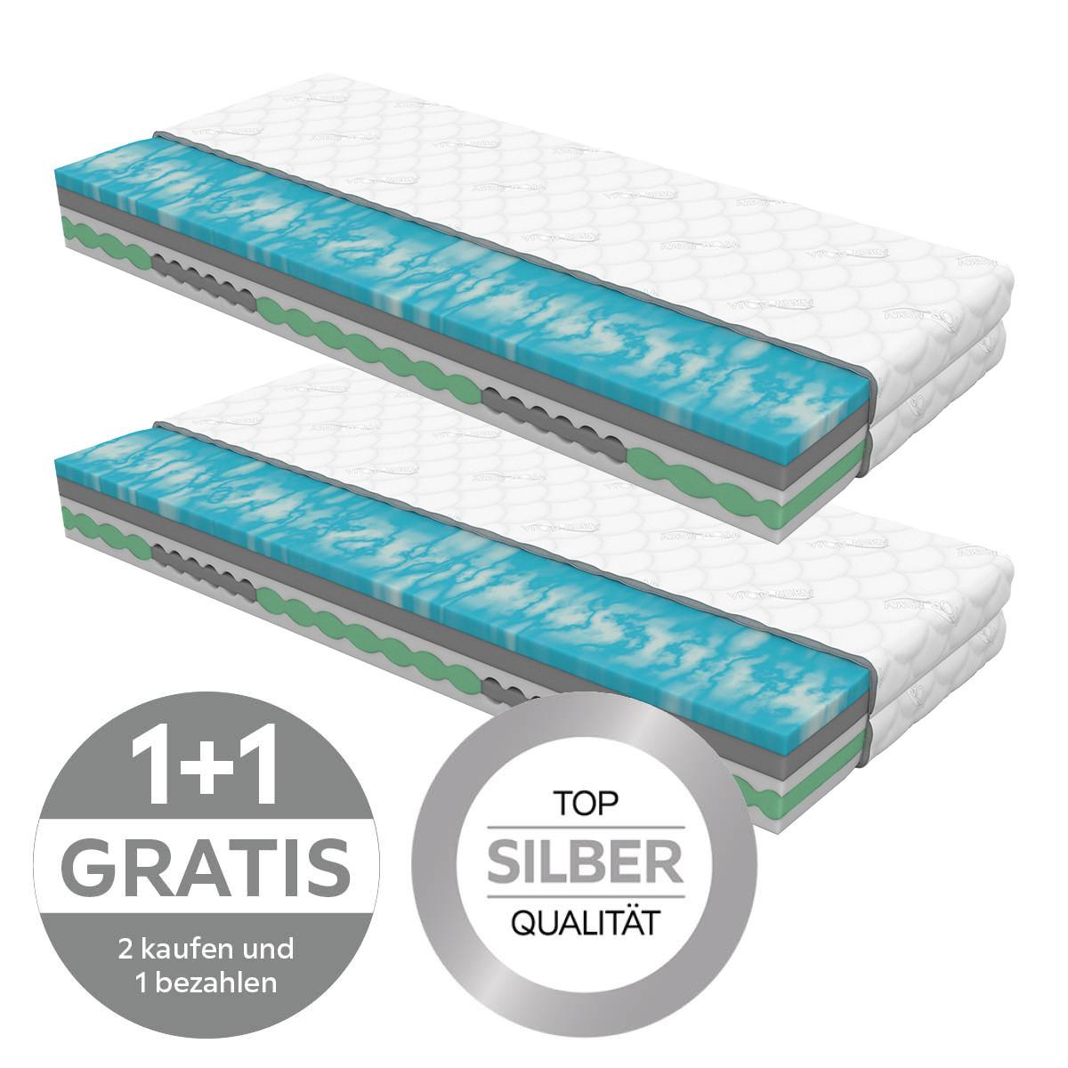 Kaltschaummatratze Valli 90x200 cm H2 H: 24 cm - Weiß, Textil (90/200cm) - Primatex Deluxe