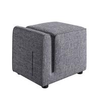 Hocker Paris Grau B: 53 cm - Grau, Design, Textil (53/43/42cm) - Livetastic
