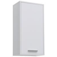 ZÁVESNÁ SKRINKA MILANO - biela/chrómová, Modern, kov/kompozitné drevo (38/72/23cm)