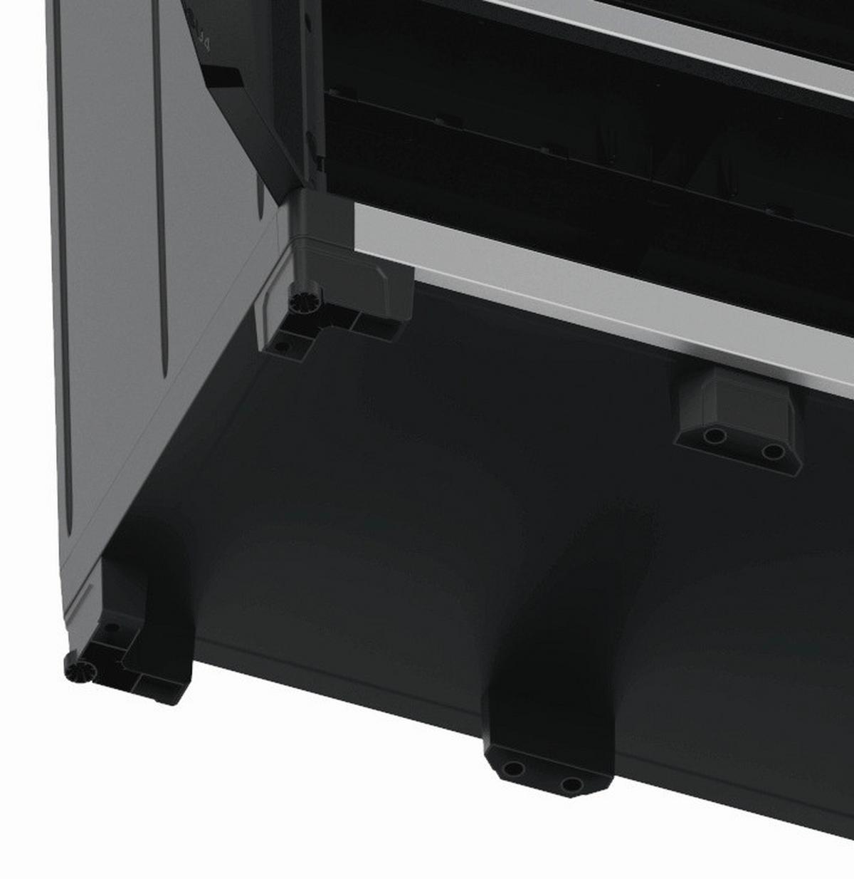 Werkzeugschrank E-com Xl Garage B:54cm Schwarz/silber - Silberfarben/Schwarz, Design, Kunststoff (89/188/54cm) - Keter