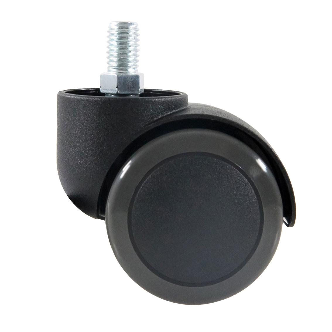 Bürostuhlrollen Rolo Schwarz Ø 5 cm 5er-Set - Schwarz, Basics, Kunststoff/Metall (5/6,3/5cm) - MID.YOU