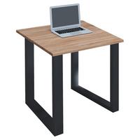 Íróasztal Lona - fekete/Sonoma tölgy, Modern, faalapú anyag/fém (80/80/76cm) - MID.YOU
