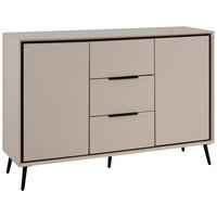 Kommode Arona 01b - Sandfarben/Schwarz, KONVENTIONELL, Holzwerkstoff (135/90/38cm) - Livetastic
