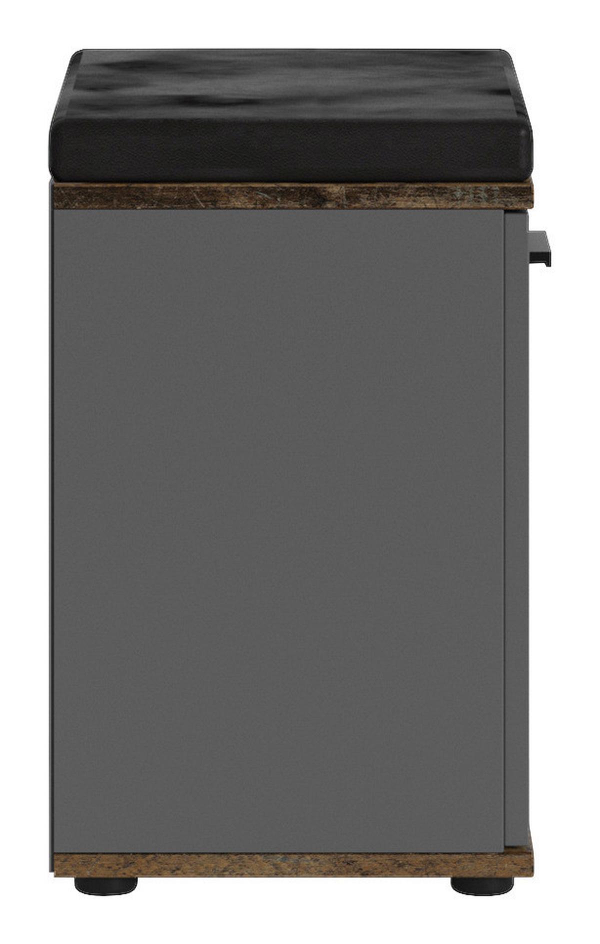 Garderobenbank Jakob Anthrazit/alteiche B: 48,5 Cm - Alteiche/Anthrazit, LIFESTYLE, Holzwerkstoff (48,5/49/30cm) - MID.YOU