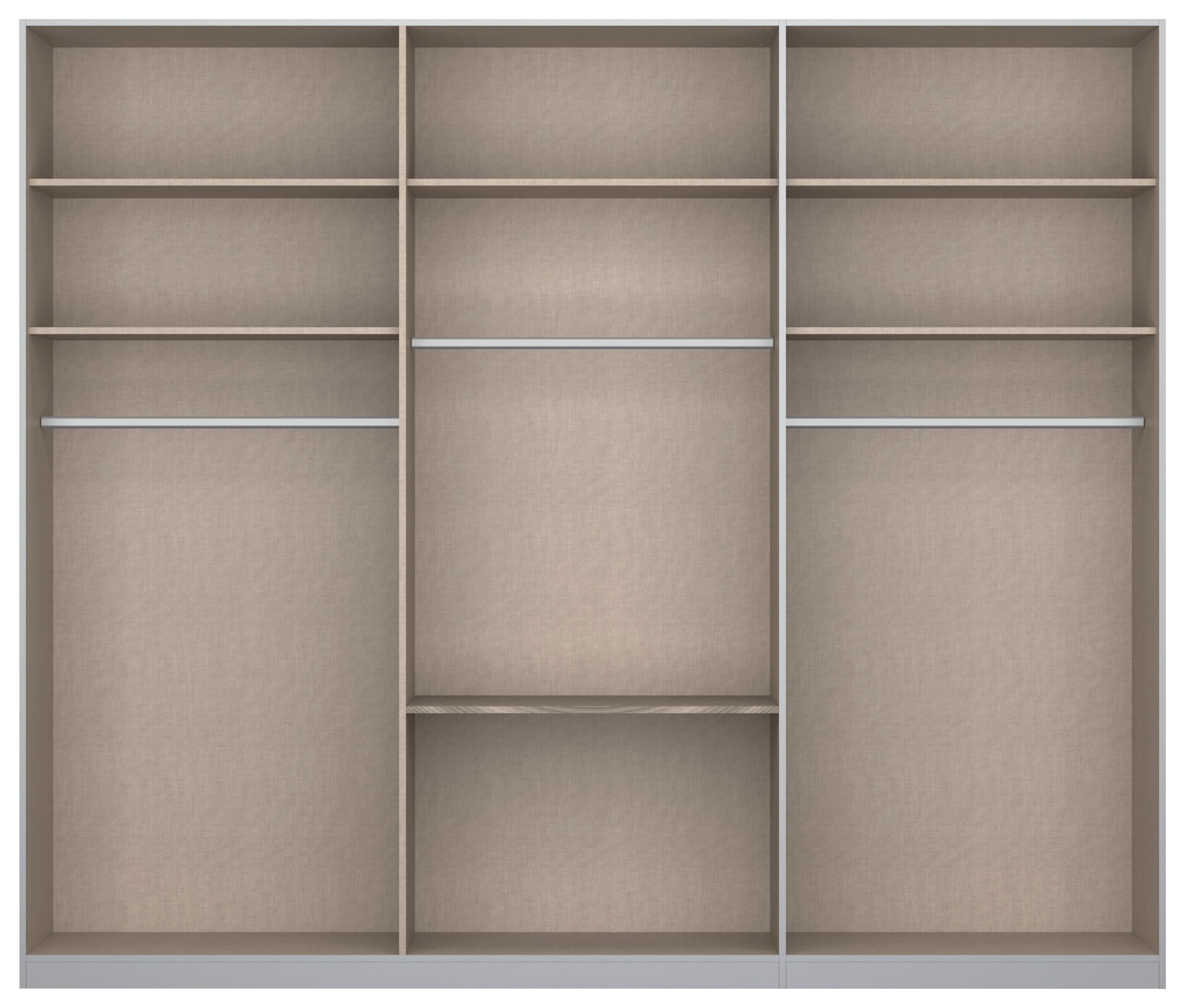 Drehtürenschrank 271cm Alabama, Sonoma Eiche Dekor - Silberfarben/Sonoma Eiche, MODERN, Holzwerkstoff (271/229/54cm) - Rauch Möbel