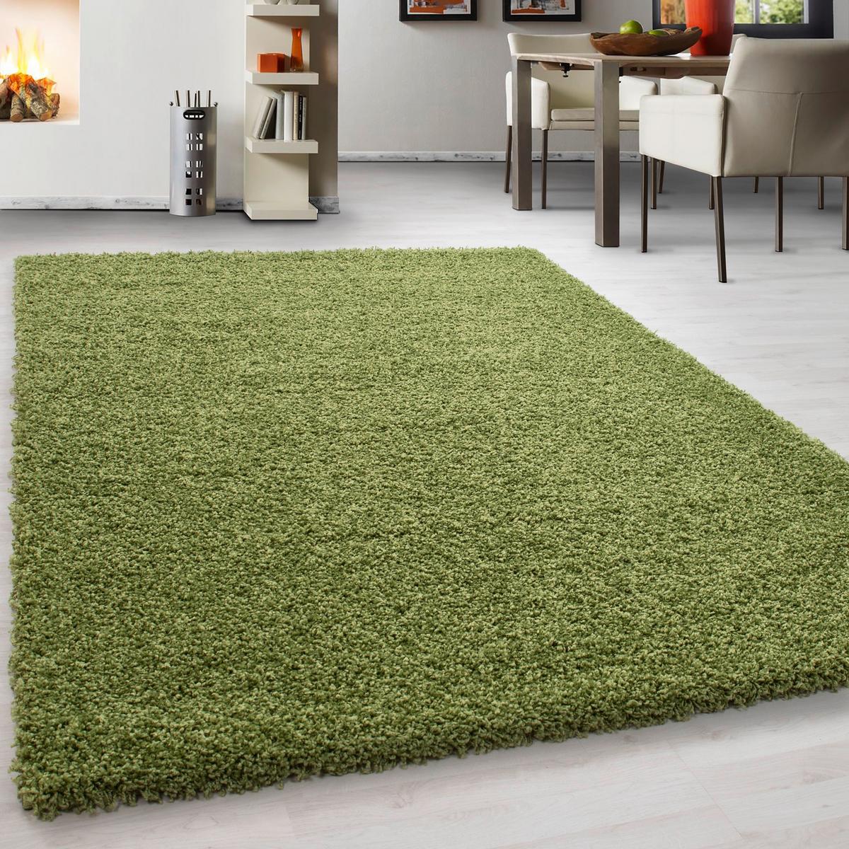 Hochflor Teppich Grün Life 140x200 Cm - Grün, KONVENTIONELL, Textil (140/200cm) - Novel