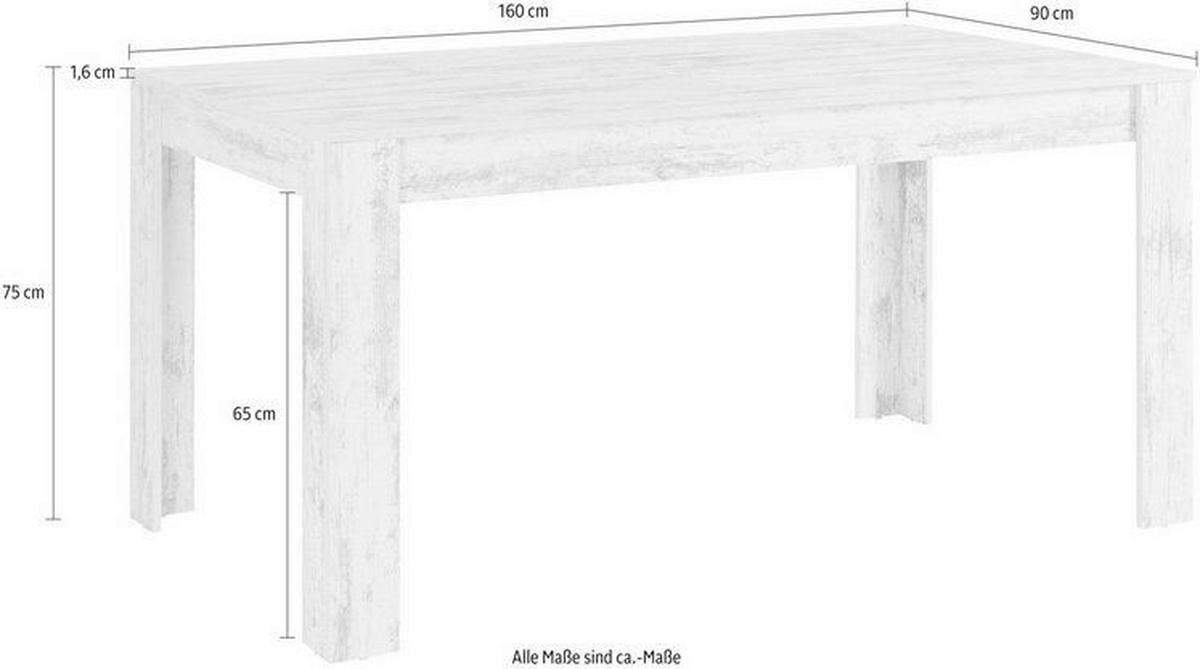 Esstisch Lynn Eiche Dekor L: 160cm - Eichefarben, Design, Holzwerkstoff (160/75/90cm) - MID.YOU