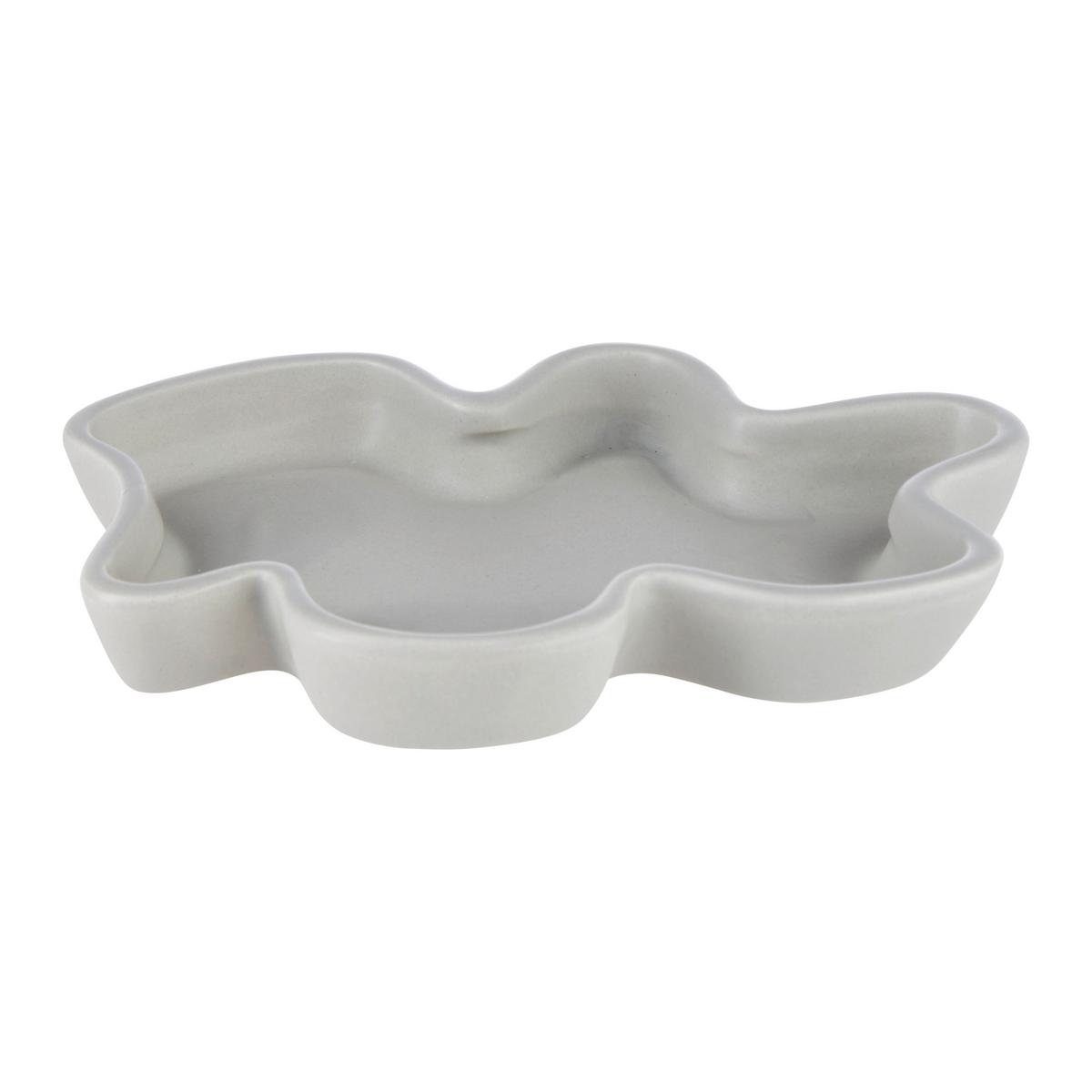 Dekorační talíř BELLA - světle šedá/tmavě šedá, Basics, keramika (14.7/2/10.7cm) - Modern Living