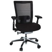 Bürostuhl Nova Pro Alu Armstützen Schwarz - Chromfarben/Schwarz, MODERN, Kunststoff/Textil (65/101/60cm) - MID.YOU