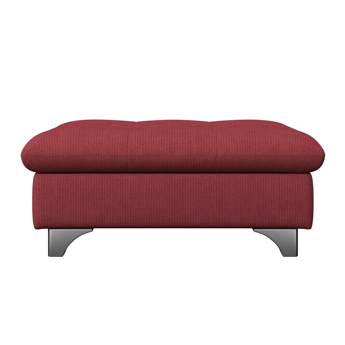 Taburetka GEMINI, bordová ženilka, max. 120 kg - bordová/chrómová, Konventionell, kov/textil (108/46/108cm)